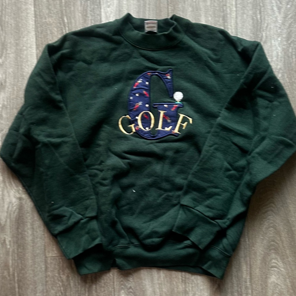 Vintage embroidered Dark Green Sweatshirt